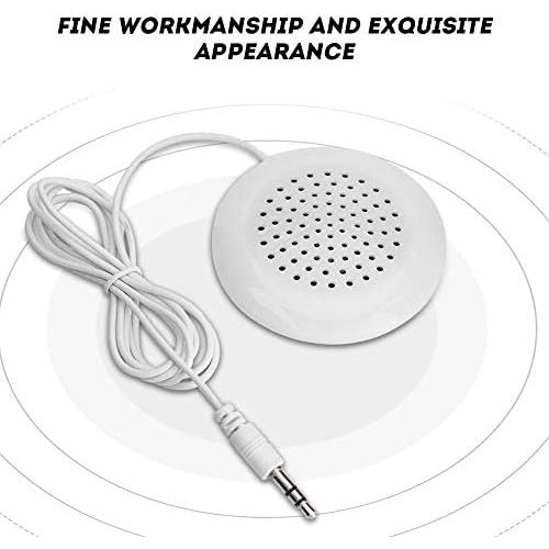  [아마존베스트]Garsent Mini Portable Speaker, 3.5mm HiFi Mini Speaker with Jack Plug Travel Sleep Stereo Sound Speaker for MP3 MP4 CD Player Mobile Phone (White)