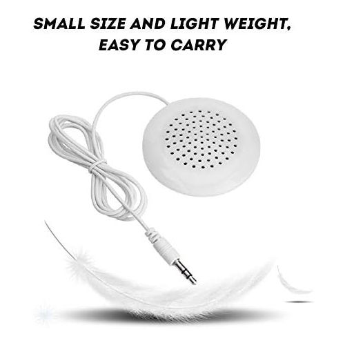  [아마존베스트]Garsent Mini Portable Speaker, 3.5mm HiFi Mini Speaker with Jack Plug Travel Sleep Stereo Sound Speaker for MP3 MP4 CD Player Mobile Phone (White)