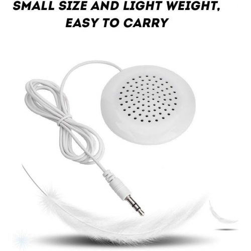  [아마존베스트]Garsent Mini Portable Speaker, 3.5mm HiFi Mini Speaker with Jack Plug Travel Sleep Stereo Sound Speaker for MP3 MP4 CD Player Mobile Phone (White)