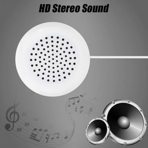  [아마존베스트]Garsent Mini Portable Speaker, 3.5mm HiFi Mini Speaker with Jack Plug Travel Sleep Stereo Sound Speaker for MP3 MP4 CD Player Mobile Phone (White)