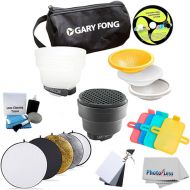 Gary Fong Fashion and Commercial Lighting Flash Modifying Kit With Neewer 110CM 43-Inch 5-in-1 Collapsible Multi-Disc Light Reflector, Silver, Gold,White, Black, & Translucent in C