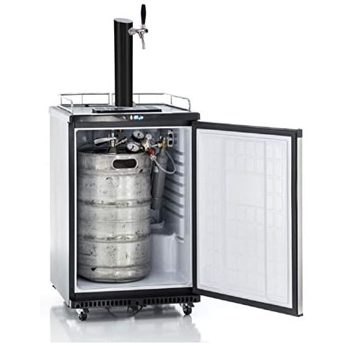  [아마존베스트]Gastrobedarf Westerbarkey Barrel Beer Fridge 50 L Barrels with Black Column, Keg, Clock, Hoses & Co²