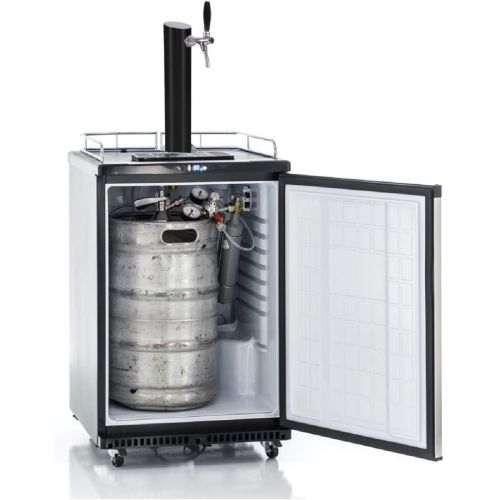  [아마존베스트]Gastrobedarf Westerbarkey Barrel Beer Fridge 50 L Barrels with Black Column, Keg, Clock, Hoses & Co²