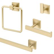 Gatco KA-ELE-4-BB Elevate 4-Piece Bathroom Accessory Kit, Brushed Brass