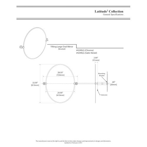  Gatco Latitude II Rectangle Mirror,