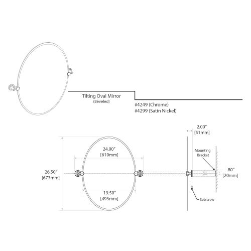  Gatco Latitude II Rectangle Mirror,