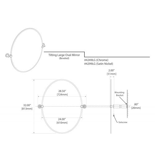  Gatco Latitude II Rectangle Mirror,