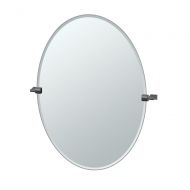 Gatco 4719MXLG Bleu Large Oval Mirror, 32-inch, Matte Black