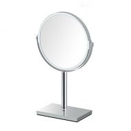 Gatco 1442C Modern Rectangle Base Bathroom Counter Top Vanity 3x Magnification Makeup Mirror, 12.5 Height, Chrome