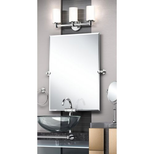  Gatco 4689S Channel Rectangle Mirror Chrome, 31.5 H x 28 W