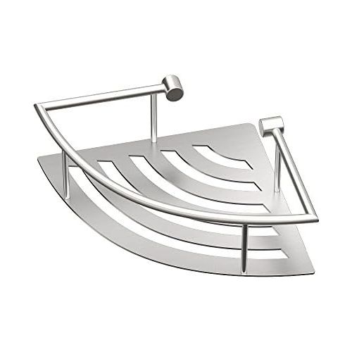  Gatco 1456 Elegant Corner Shelf, Brushed, 11