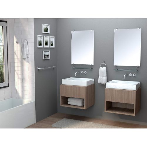  Gatco 5181 Quantra Bathroom Towel Bar, 18, Satin Nickel