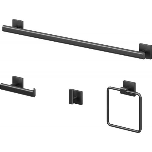  Gatco 4050MX Elevate Bathroom Towel Bar, 24-inch, Matte Black