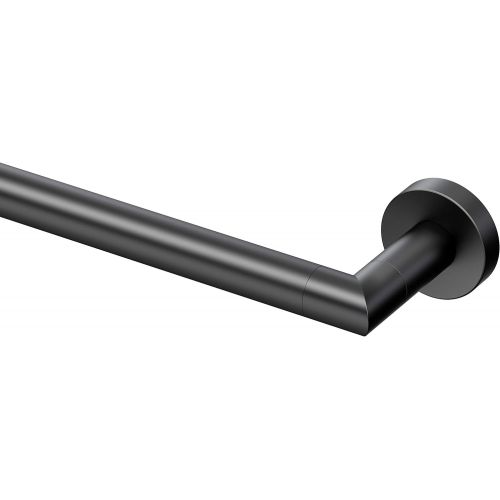  Gatco Glam Double Towel Bar, Matte Black, 24 Inch, Single Bar