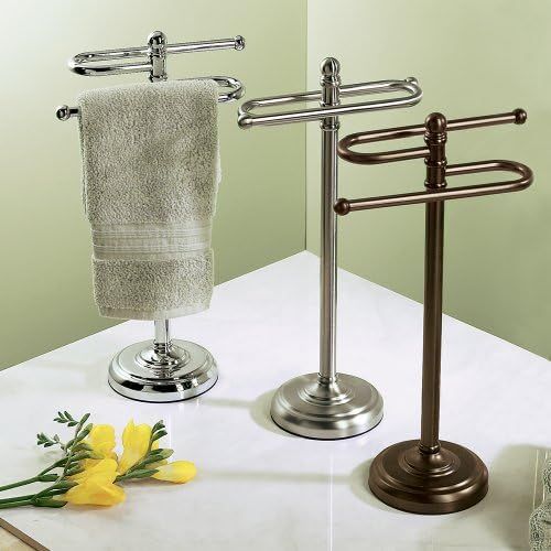  Gatco 1546 Counter Top S Style Towel Holder, Chrome