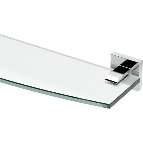  Gatco 4056MX Elevate Bathroom 8mm Tempered Glass Shelf, 20.13, Matte Black