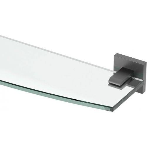  Gatco 4056MX Elevate Bathroom 8mm Tempered Glass Shelf, 20.13, Matte Black