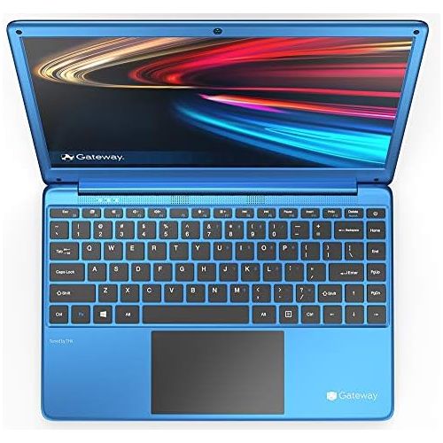  Gateway 14.1 FHD Ultra Slim Laptop Computer_ Intel Celeron N3350 up to 2.4GHz_ 4GB DDR4 RAM_ 64GB eMMC_ Remote Work_ Business or Education_ HDMI_ Webcan_ Windows 10 S_ Blue