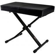 Gator},description:This Frameworks standard black keyboard bench features heavy-duty steel construction with a deluxe wrapped thick padded cushion and rubberized leveling feet. Can