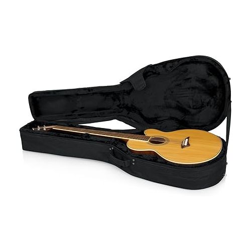  Gator Cases Lightweight Polyfoam Guitar Case for Acoustic Bass Guitars (GL-AC-BASS)