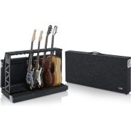 Gator Cases Compact Stand Case Holds up to (6) Acoustic or Electric Guitars; Rack Style (GTRSTD6) Black