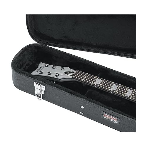  Gator Cases Deluxe Wood Case for Les Paul Electric Guitars (GW-LPS),Black, 91173