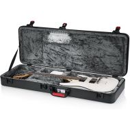 Gator Cases Molded Flight Case for Electric Guitar with Internal LED Lighting and TSA Approved Locking Latch; (GTSA-GTRELEC-LED)