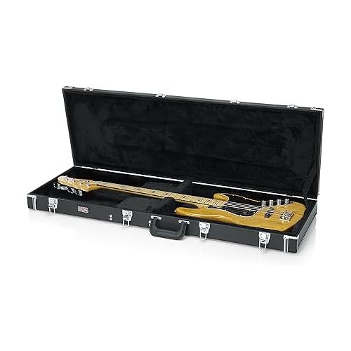  Gator Cases Deluxe Wood Case for Bass Guitars (GW-BASS),Black