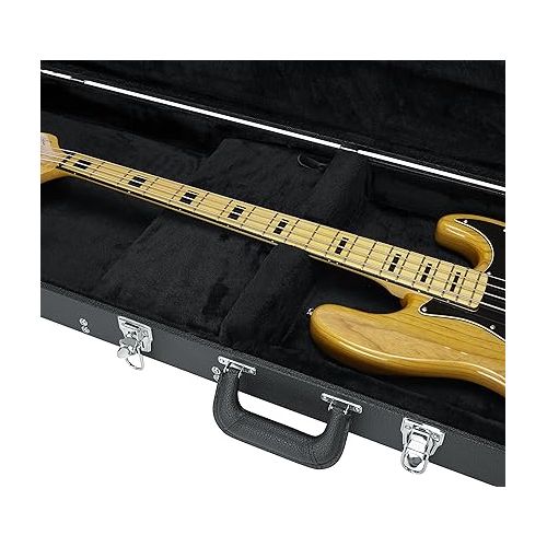  Gator Cases Deluxe Wood Case for Bass Guitars (GW-BASS),Black