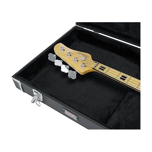  Gator Cases Deluxe Wood Case for Bass Guitars (GW-BASS),Black