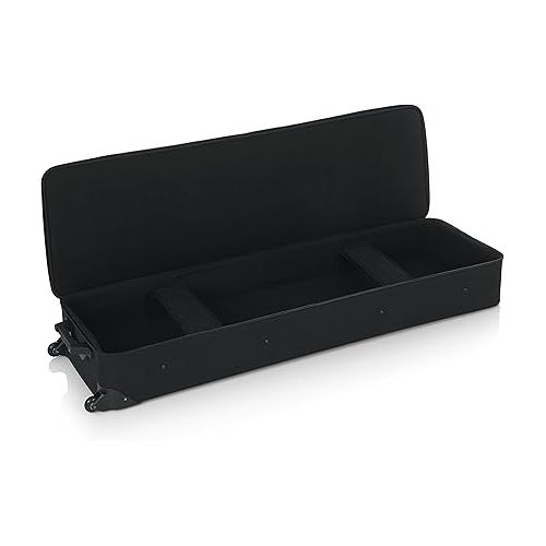  Gator Cases Lightweight Keyboard Case with Pull Handle and Wheels; Fits Slim 88-Note Keyboards (GK-88SLIM),Black