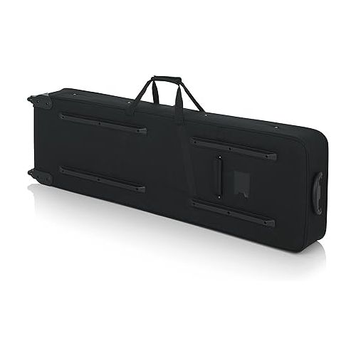  Gator Cases Lightweight Keyboard Case with Pull Handle and Wheels; Fits Slim 88-Note Keyboards (GK-88SLIM),Black