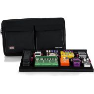 Gator Cases Pro Size Wood Pedal Board with Built-in 9V and 18V Multi-Output DC Power Source & Nylon Carry Bag | 30 x 16