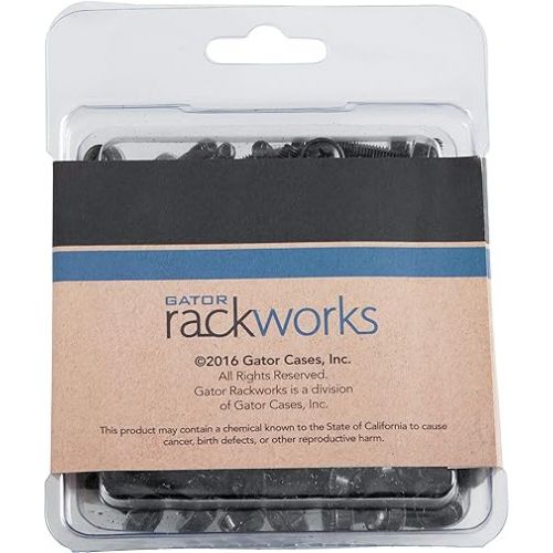  Gator Rackworks Standard Size Rack Screws; 25 Pack (GRW-SCRW025) , Black