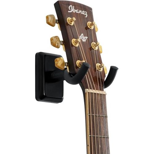  Gator Frameworks Acoustic/Electric Guitar Wall Hanger with Black Mounting Plate (GFW-GTR-HNGRBLK)
