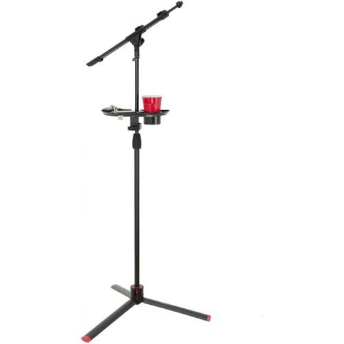  Gator Frameworks Microphone Stand Accessory Tray with Drink Holder and Guitar Pick Tab; 12