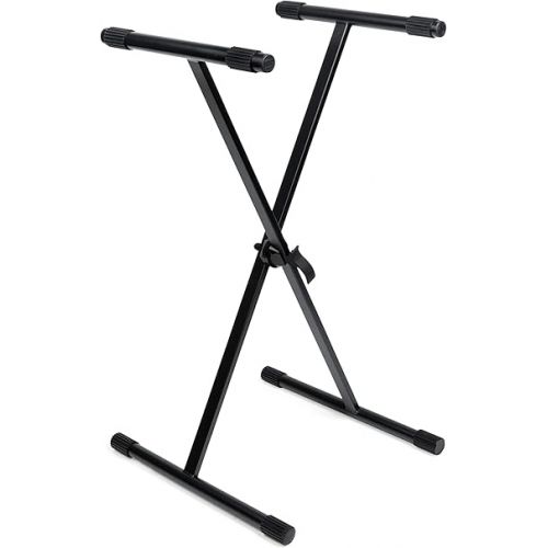  Gator Frameworks Single Brace X-Style Keyboard Stand with Adjustable Height and Leveling Feet (GFW-KEY-1000X)