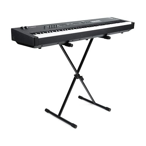  Gator Frameworks Single Brace X-Style Keyboard Stand with Adjustable Height and Leveling Feet (GFW-KEY-1000X)