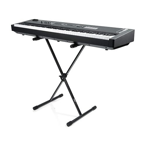  Gator Frameworks Single Brace X-Style Keyboard Stand with Adjustable Height and Leveling Feet (GFW-KEY-1000X)