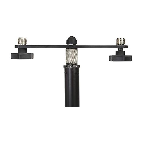  Gator Frameworks 1-to-2 Mic Mount Bar with Standard 5/8-Inch Thread Suitable for Most Microphone Stands Boom Arms (GFWMIC1TO2)