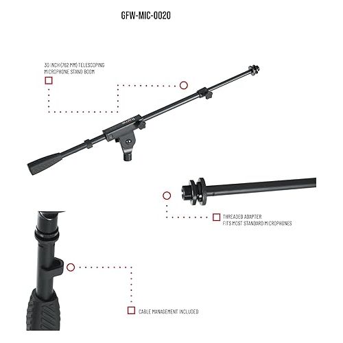  Gator Frameworks Telescoping Boom Arm for Microphone Stands (GFW-MIC-0020)