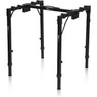 Gator Frameworks Adjustable T-Stand Folding Workstation or Keyboard Stand; Weight Capacity of 250lbs; (GFW-UTL-WS250),Black