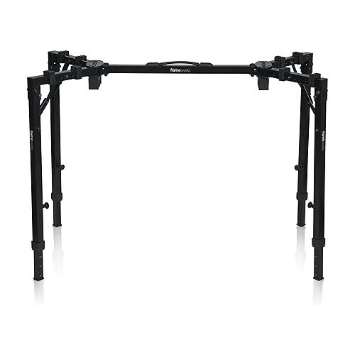  Gator Frameworks Adjustable T-Stand Folding Workstation or Keyboard Stand; Weight Capacity of 250lbs; (GFW-UTL-WS250),Black