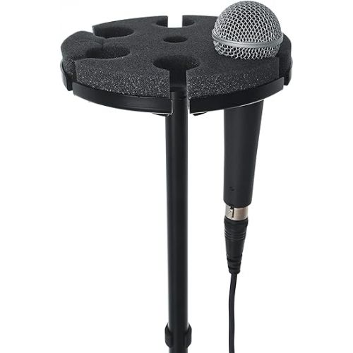  Gator Frameworks Mic Stand Adapter to Hold up to 6 Microphones; Fits Both Wired and Wireless (GFW-MIC-6TRAY) Black