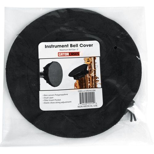  Gator Wind / Brass Bell Cover with Merv 13 Filter (Black, 4 to 5