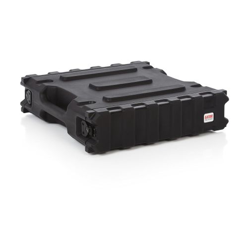  Gator Cases Pro Series Rotationally Molded 2U Rack Case with Standard 19 Depth; Made in USA (G-PRO-2U-19)