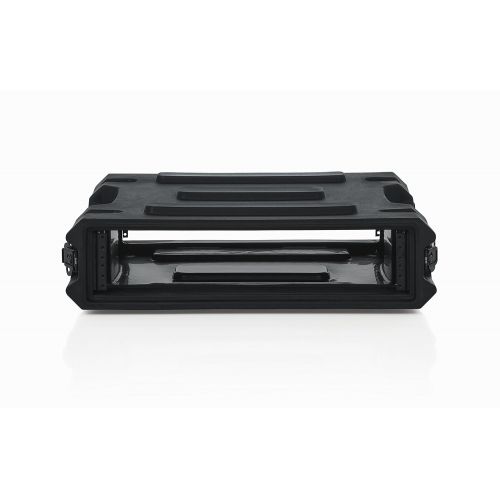  Gator Cases Pro Series Rotationally Molded 2U Rack Case with Standard 19 Depth; Made in USA (G-PRO-2U-19)