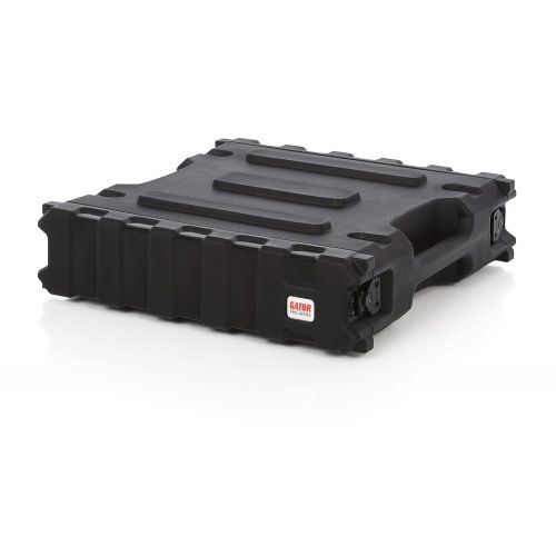  Gator Cases Pro Series Rotationally Molded 2U Rack Case with Standard 19 Depth; Made in USA (G-PRO-2U-19)