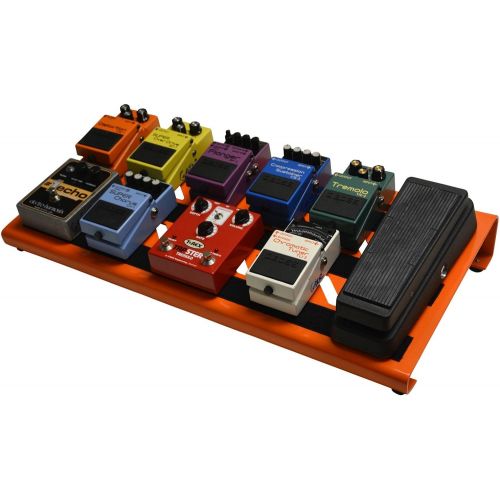  Gator Cases Aluminum Guitar Pedal Board with Carry Bag; Large: 23.75 x 10.66 | Orange (GPB-BAK-OR)