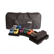 Gator Cases Mega Bone Molded Polyethylene Curved Guitar Pedal Board with Padded Lightweight Carry Bag; USA Made, 28 x 11 x 2.5 (G-MEGA BONE)